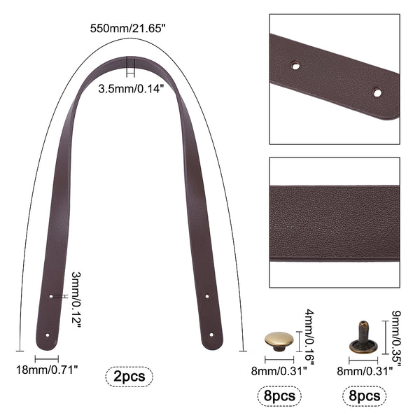 Leather Bag Strap Brown