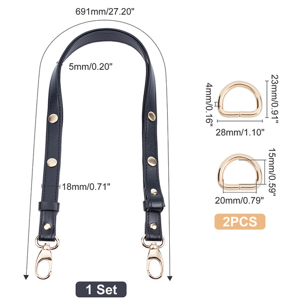 PU Leather Chain Bag Strap