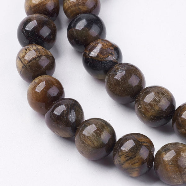 Natural Tiger Eye Round Bead Strands