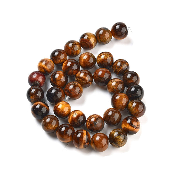 Natural Tiger Eye Round Bead Strands