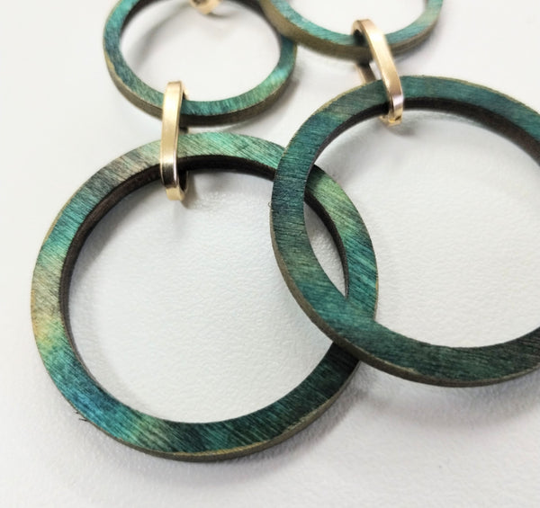 Infinity Wood Chandelier Hoop Earrings