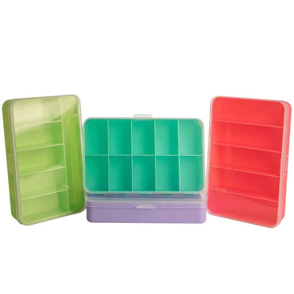 STACKABLE 4 BOX ORGANIZER 22 COMPARTMENT TOTAL