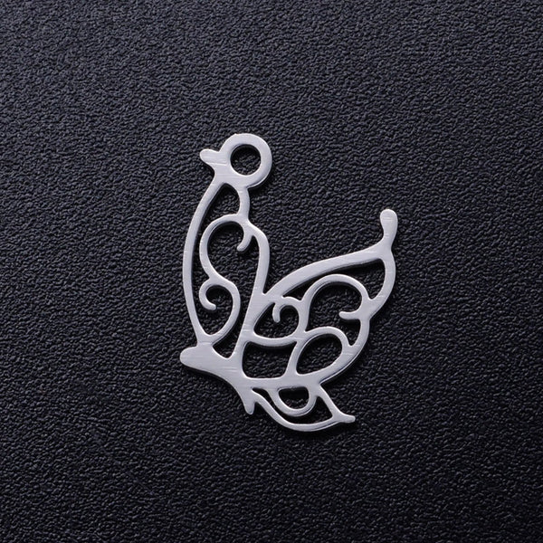 Stainless steel laser cut charms/pendants