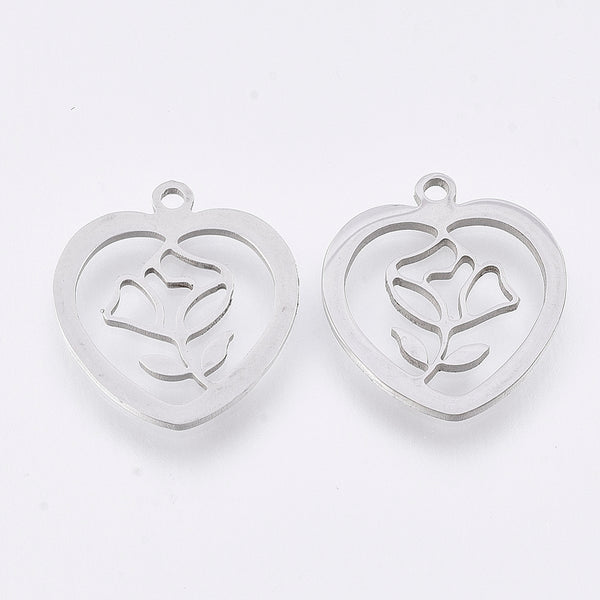 Stainless steel laser cut charms/pendants