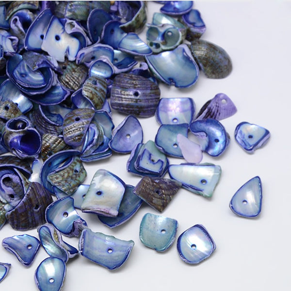 Dyed Natural Spiral Shell Chips Beads